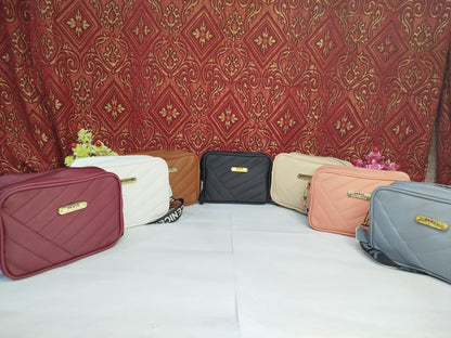 PU rolling strip shoulder bag casual crossbody bag